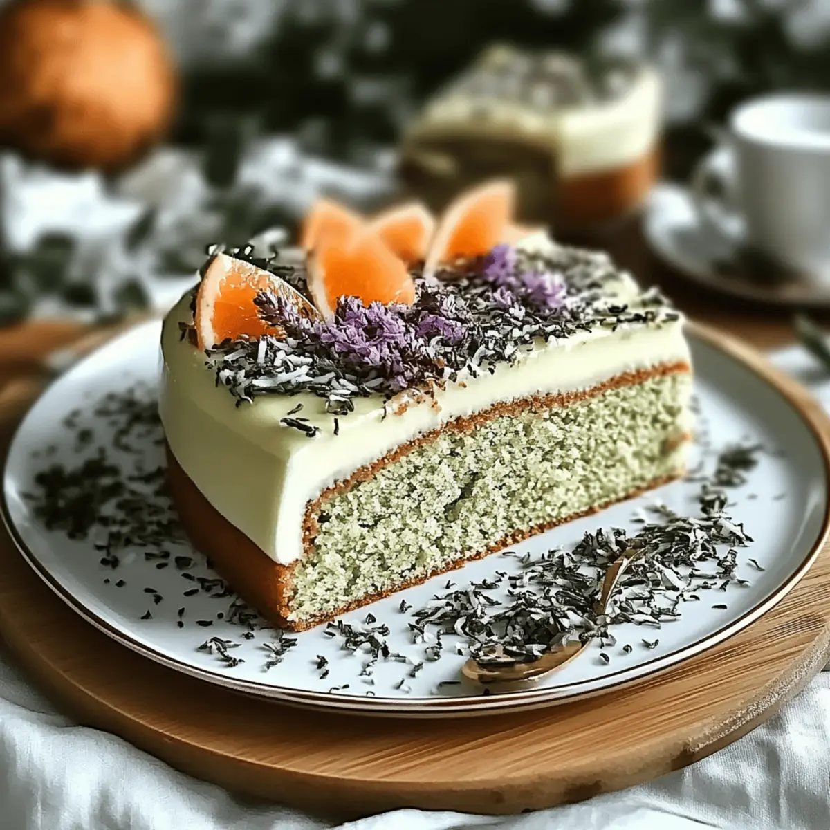 Genmaicha Coconut Milk Cake