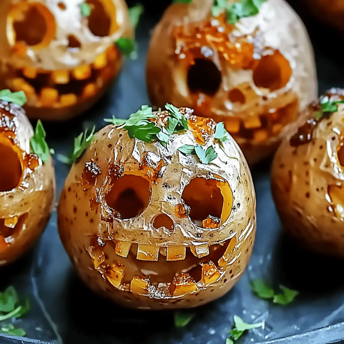 Crispy Halloween Skull Potatoes