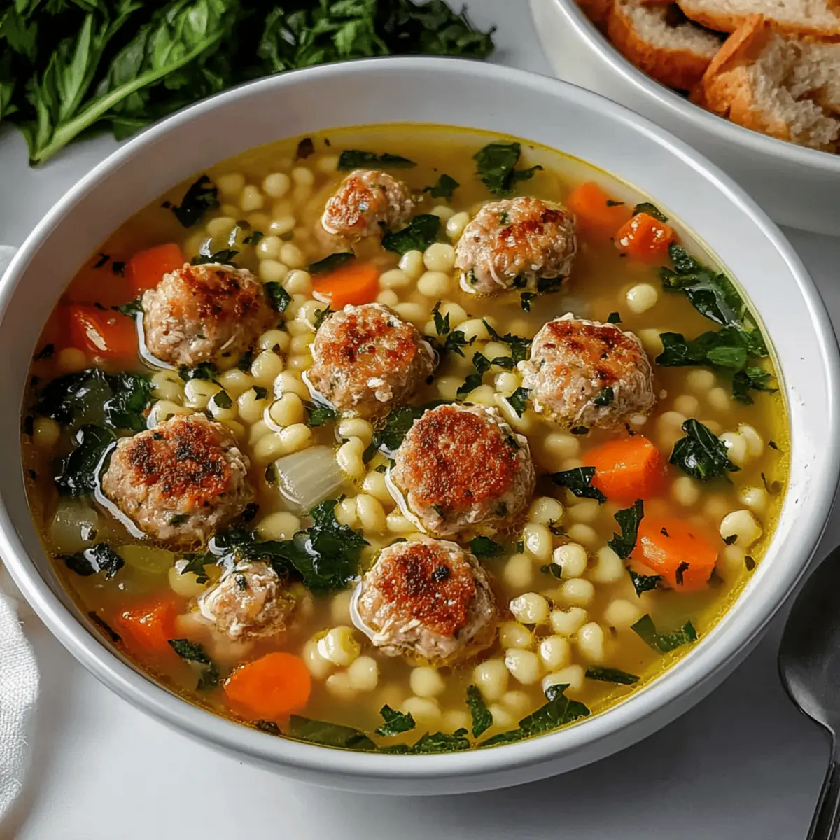 Chicken Meatball Soup Packed with Flavorful Veggies