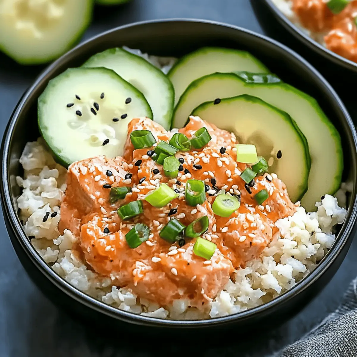 Spicy Tuna Bowls with Cauliflower Rice