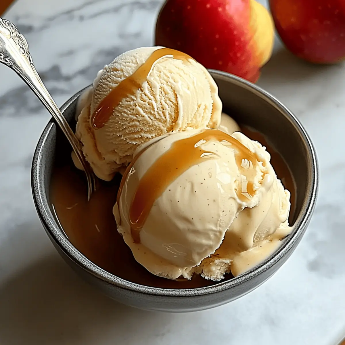 Creamy Apple Cider Caramel Ice Cream