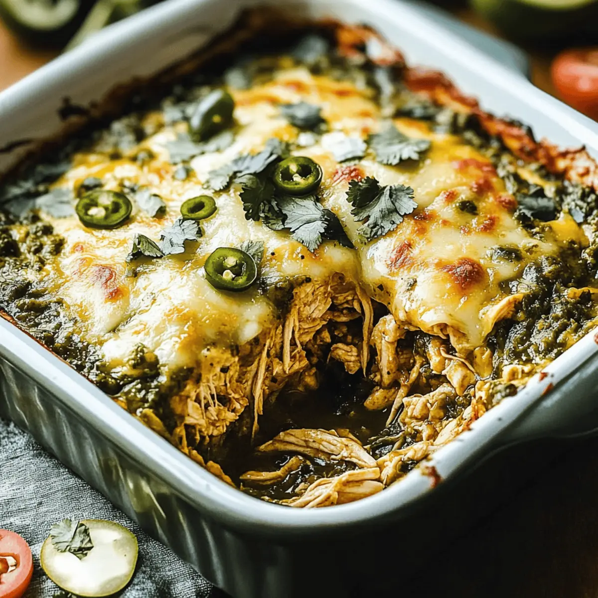 Salsa Verde Chicken Casserole