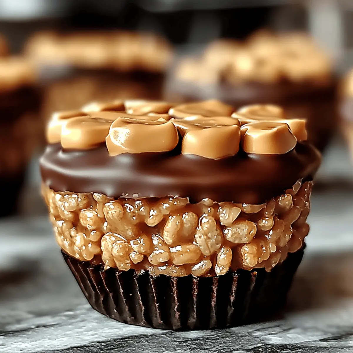 Chocolate Peanut Butter Rice Krispie Cups
