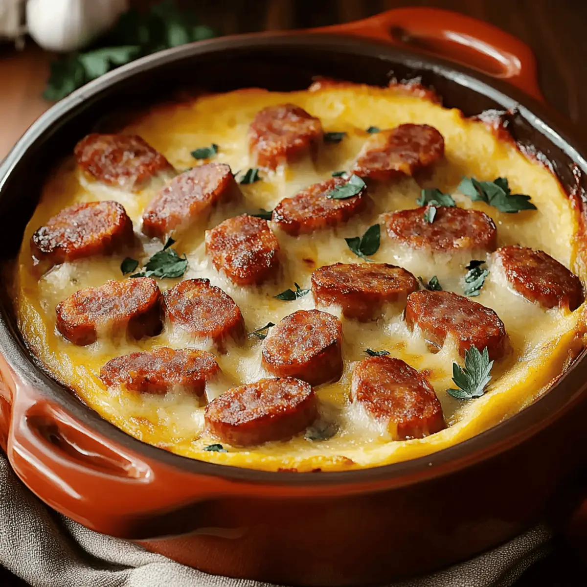 Sausage and Polenta Bake