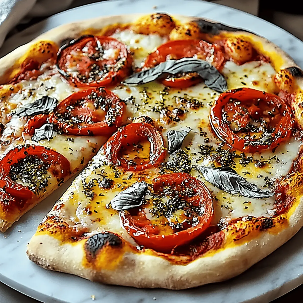 Chili Roasted Red Pepper Pizza with a Spicy Kick