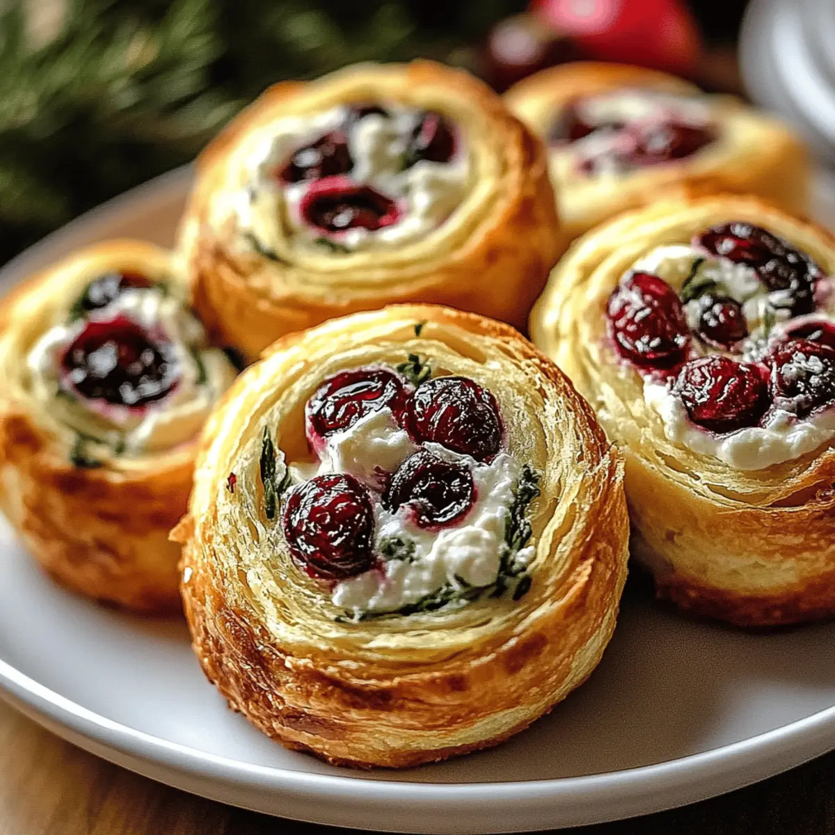 Cranberry Cream Cheese Pinwheels
