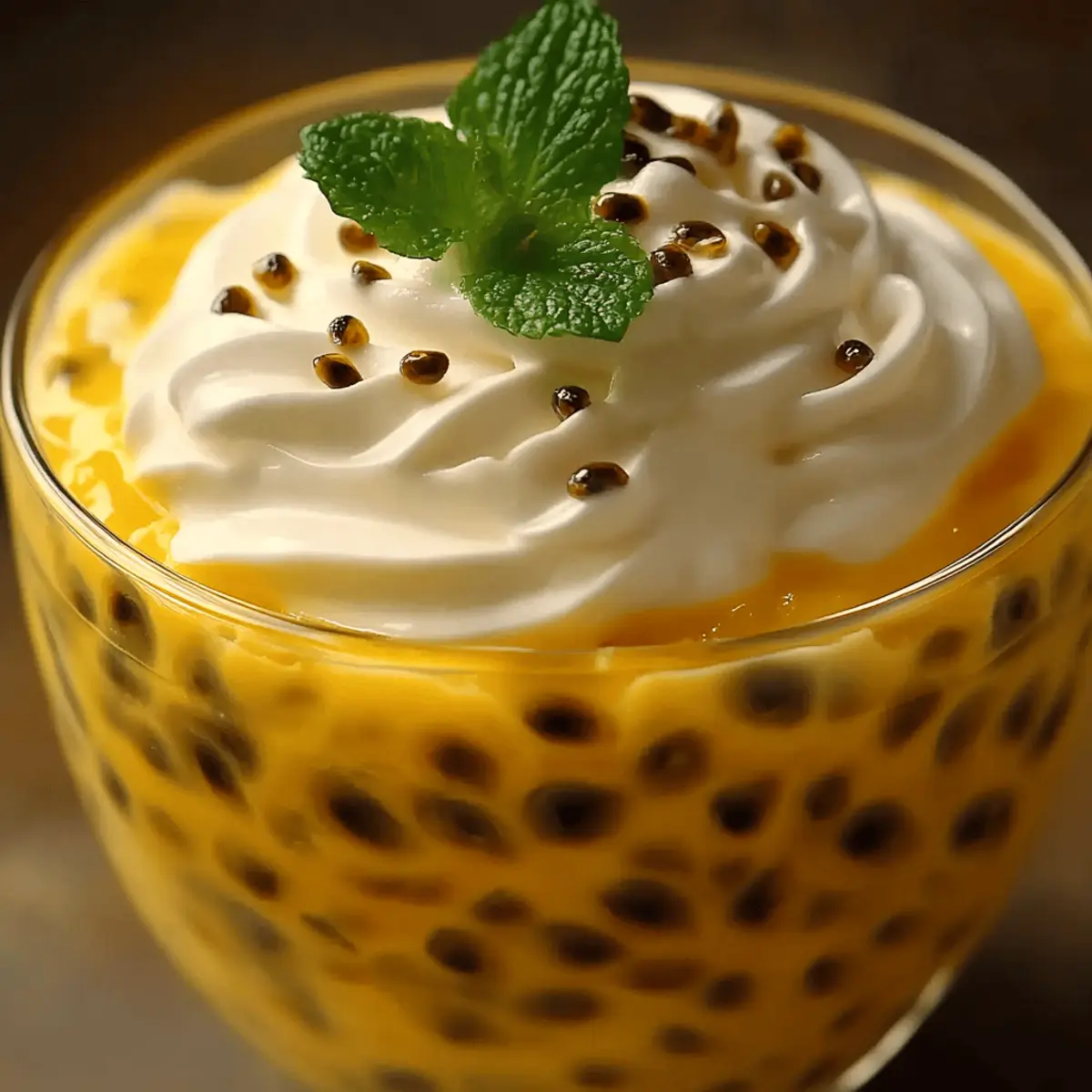 Creamy Passion Fruit Mousse