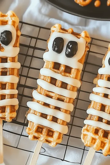 Crispy Waffle Mummy Sticks