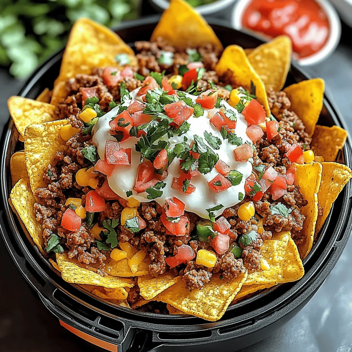 Crunchy Air Fryer Nachos