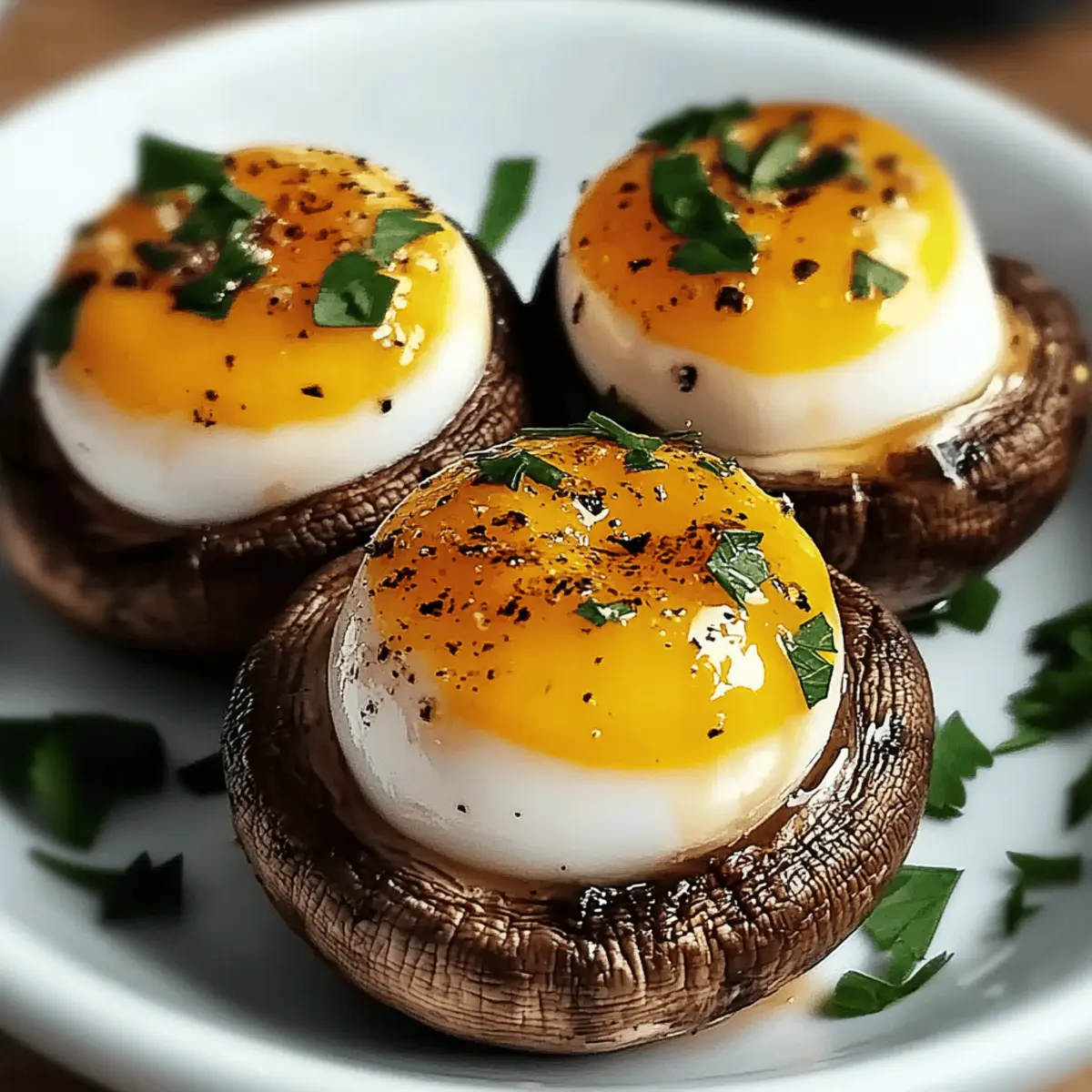 Fluffy Quail Egg Stuffed Mushrooms