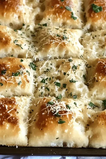 Garlic Parmesan Focaccia Bread