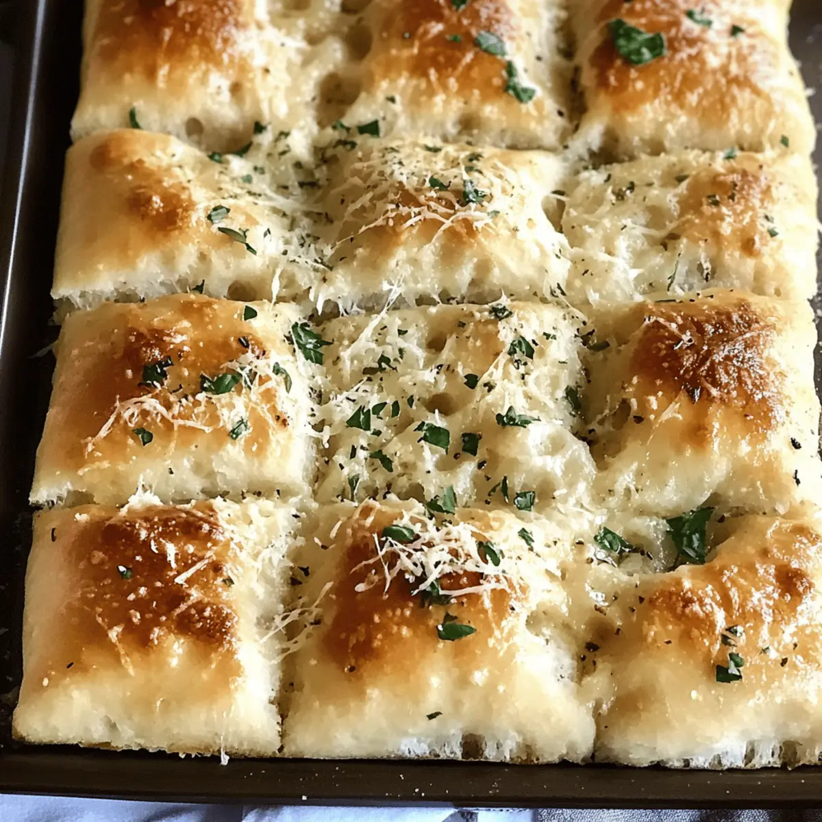 Garlic Parmesan Focaccia Bread
