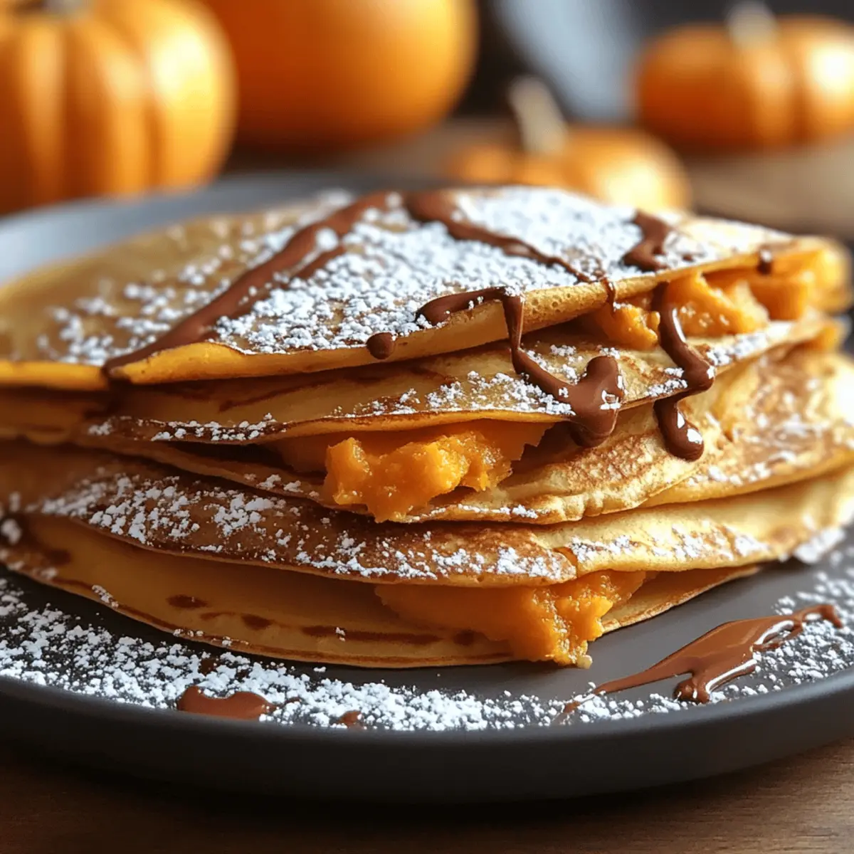 Nutella Pumpkin Crepes
