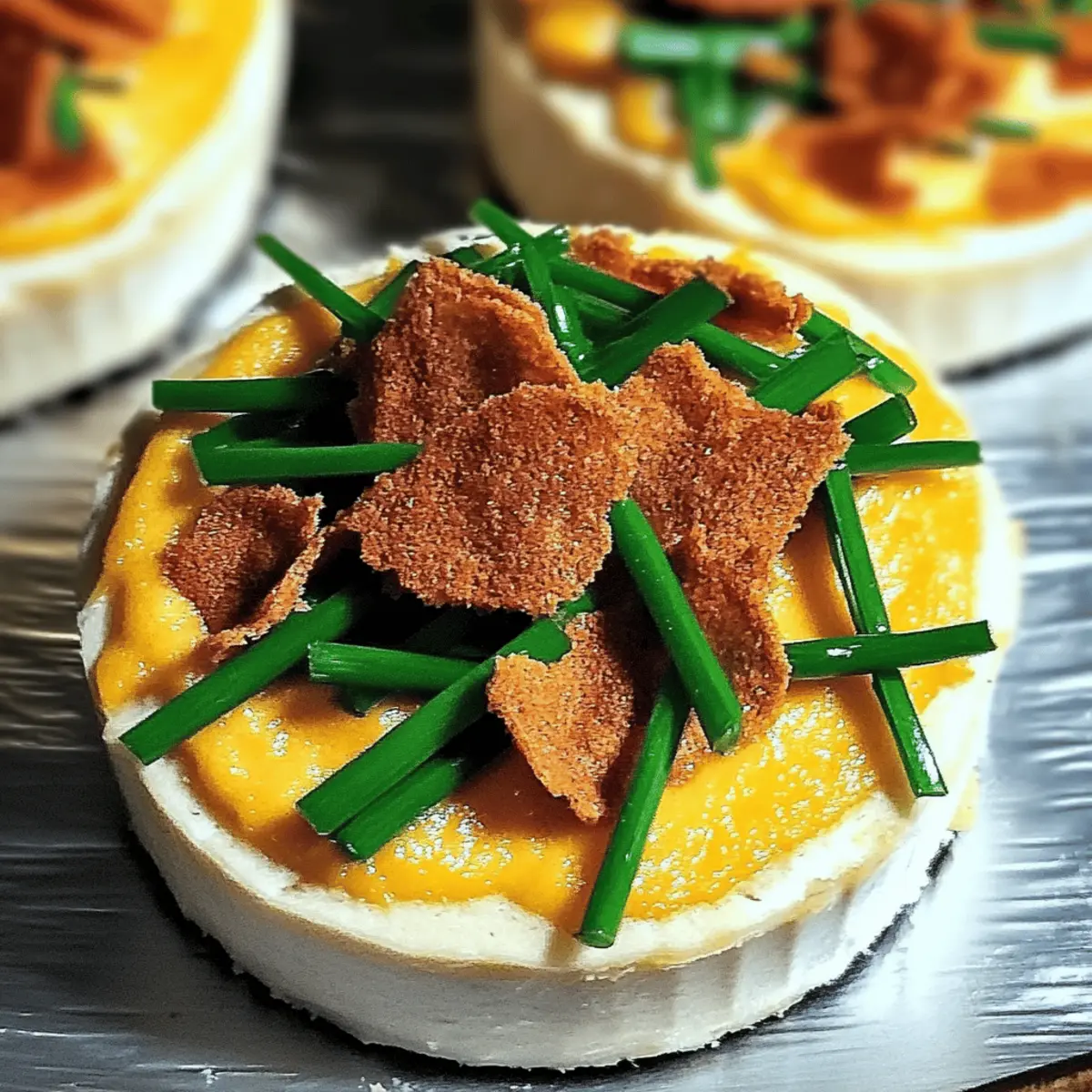 Savory Cauliflower Flan with Cheddar Crisps