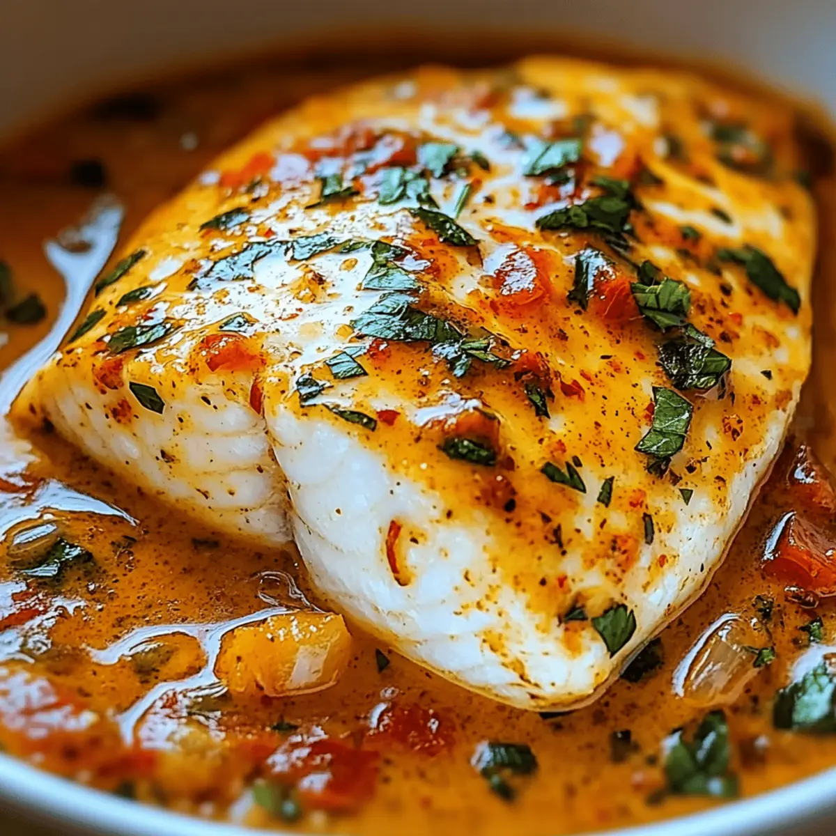 Tilapia in Roasted Pepper Sauce
