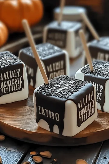 Tombstone Marshmallow Pops