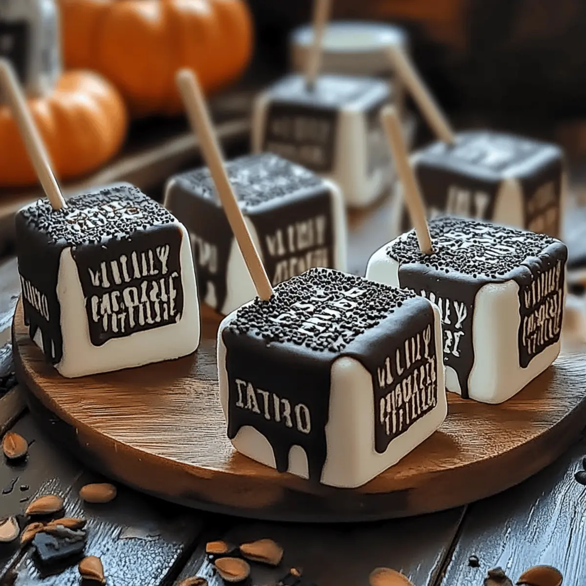 Tombstone Marshmallow Pops