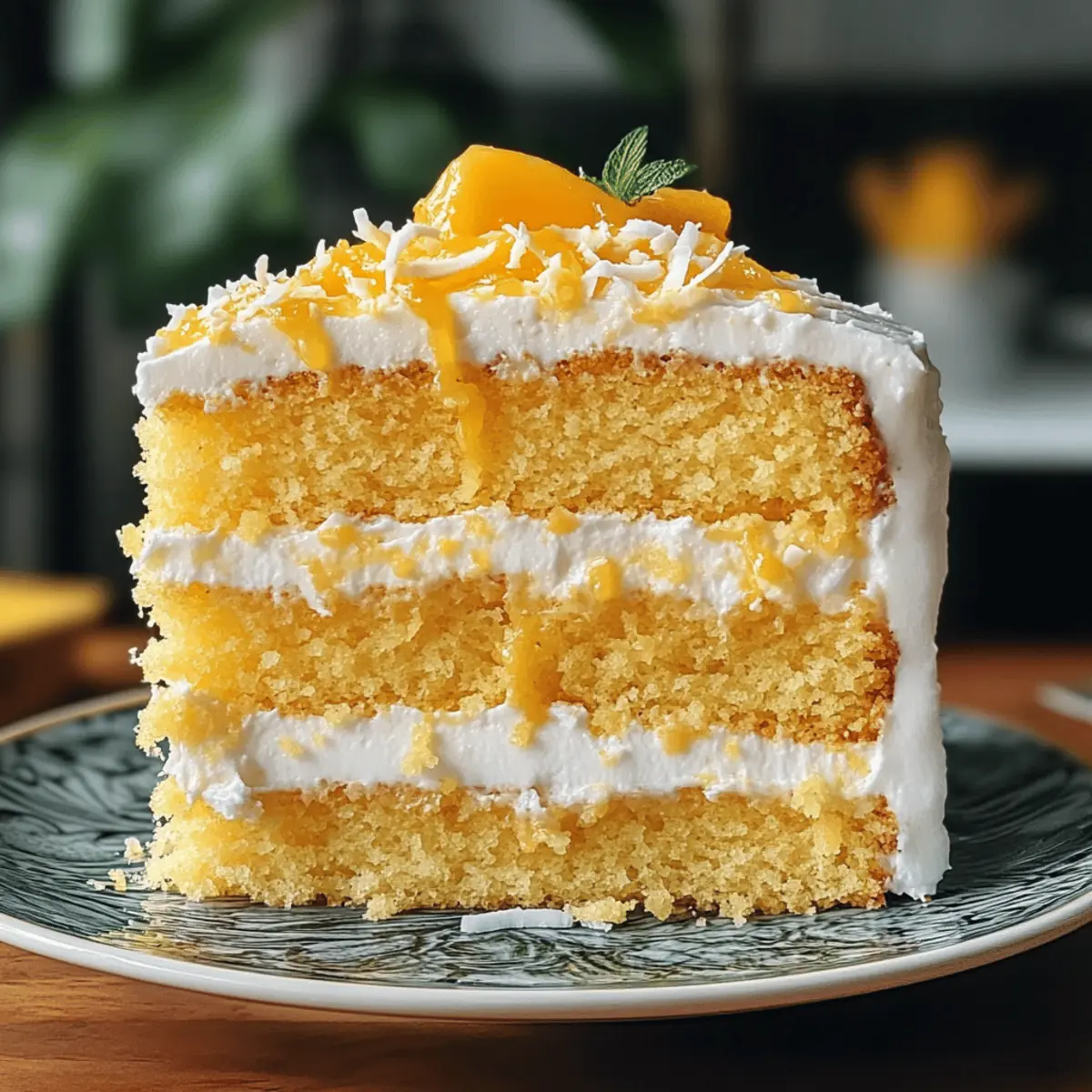 Vegan Mango Coconut Cake