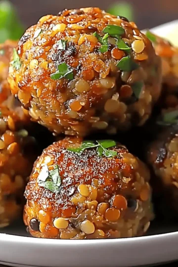 Vegetarian Lentil Meatballs