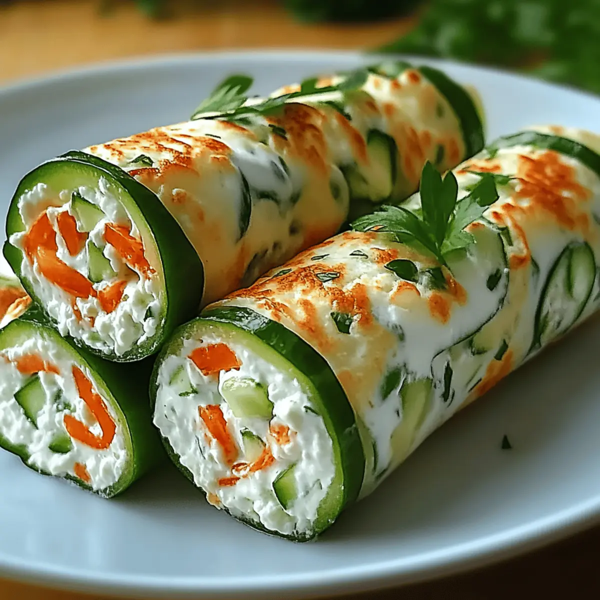 Cucumber Cottage Cheese Wraps