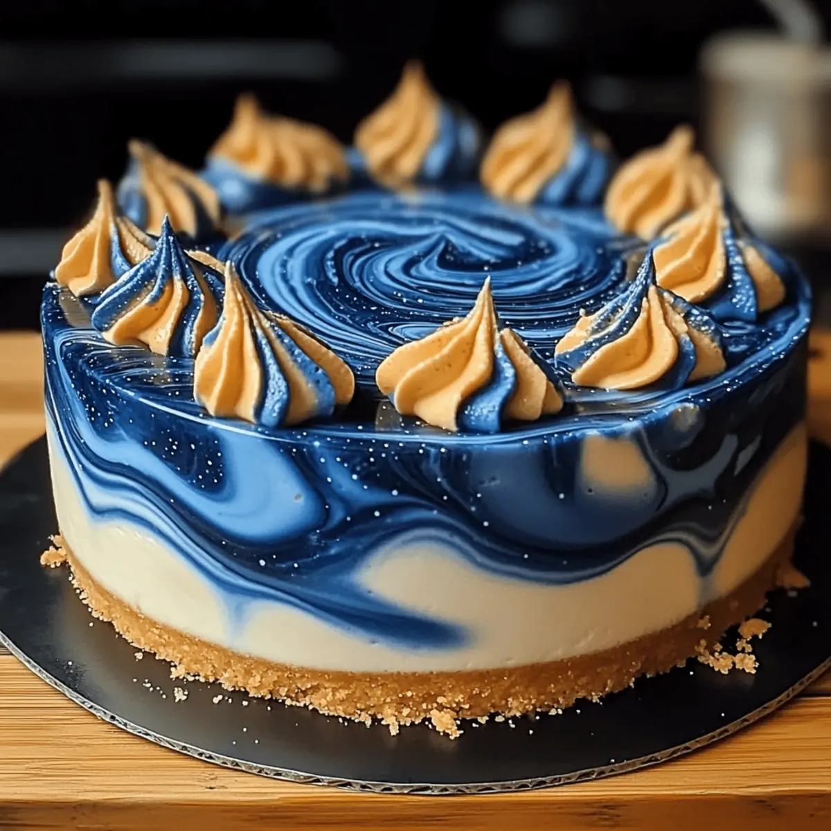 Ravenclaw Butterbeer Galaxy Swirl Cheesecake
