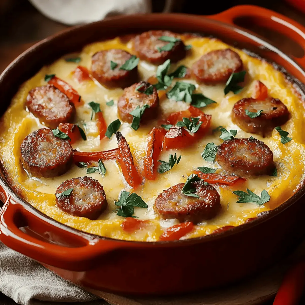 Sausage and Polenta Bake