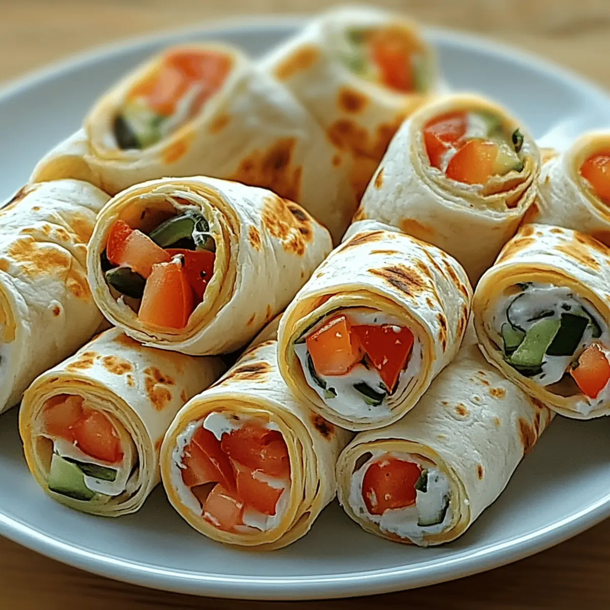Fresh Vegetable Tortilla Roll Ups