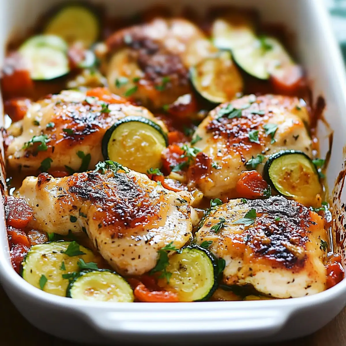 Baked Chicken and Zucchini