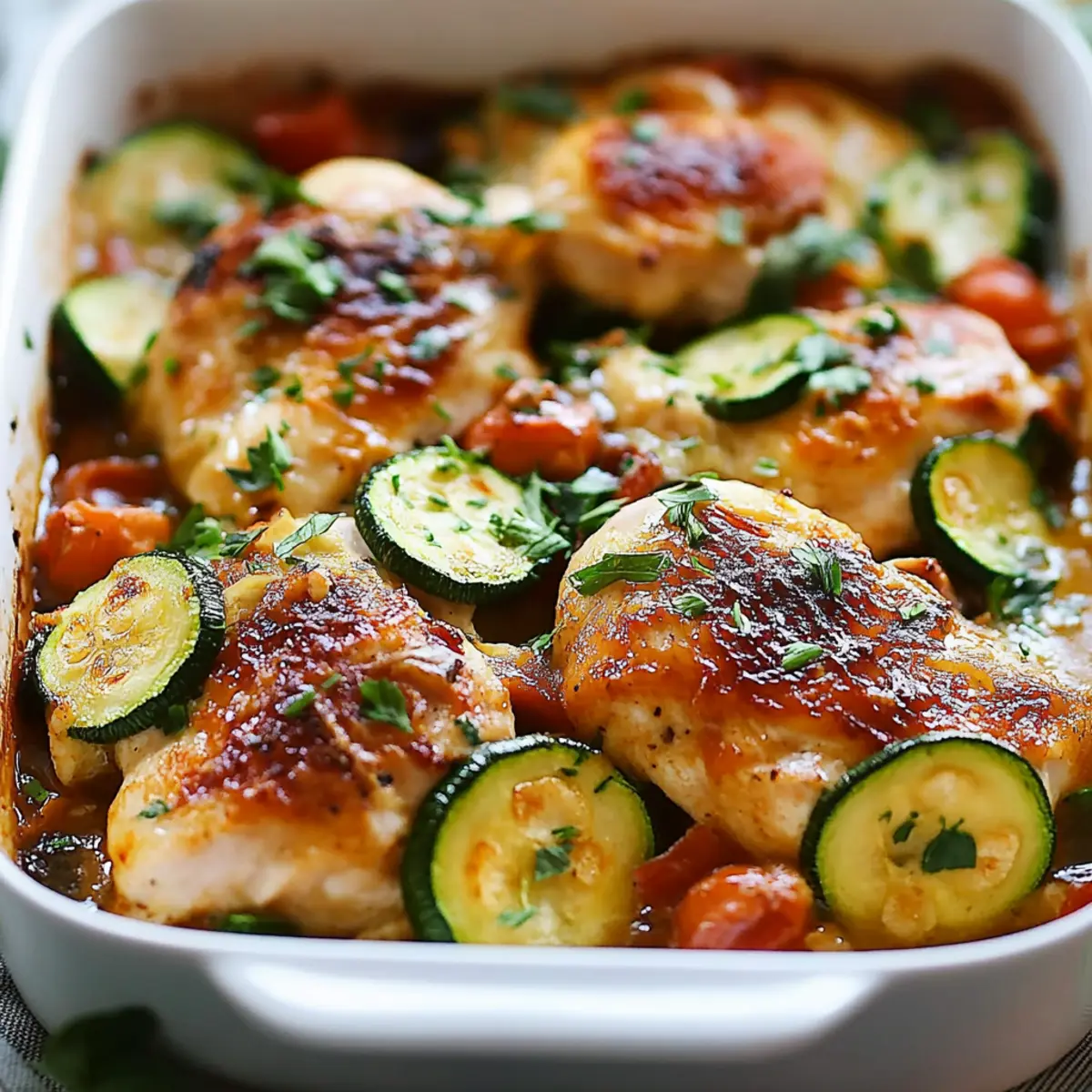Baked Chicken and Zucchini