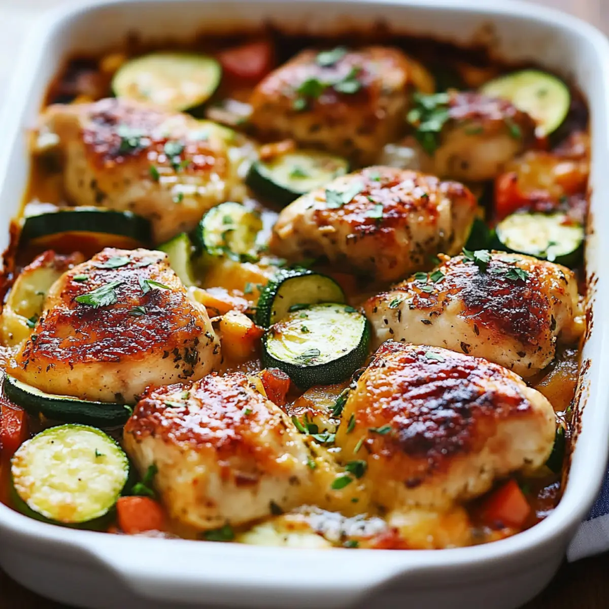 Baked Chicken and Zucchini