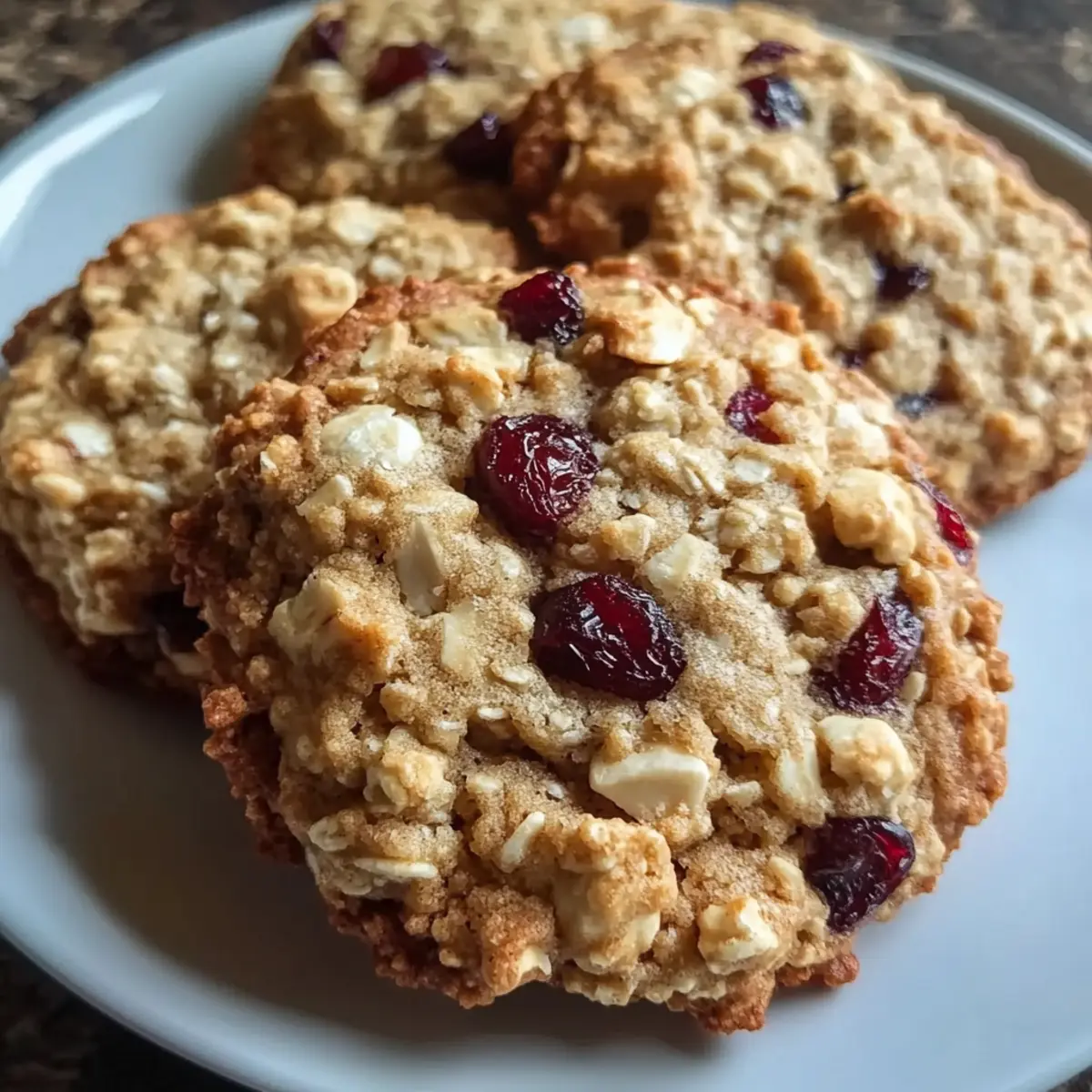 Bakery-Style Cranberry Walnut Oatmeal Cookies