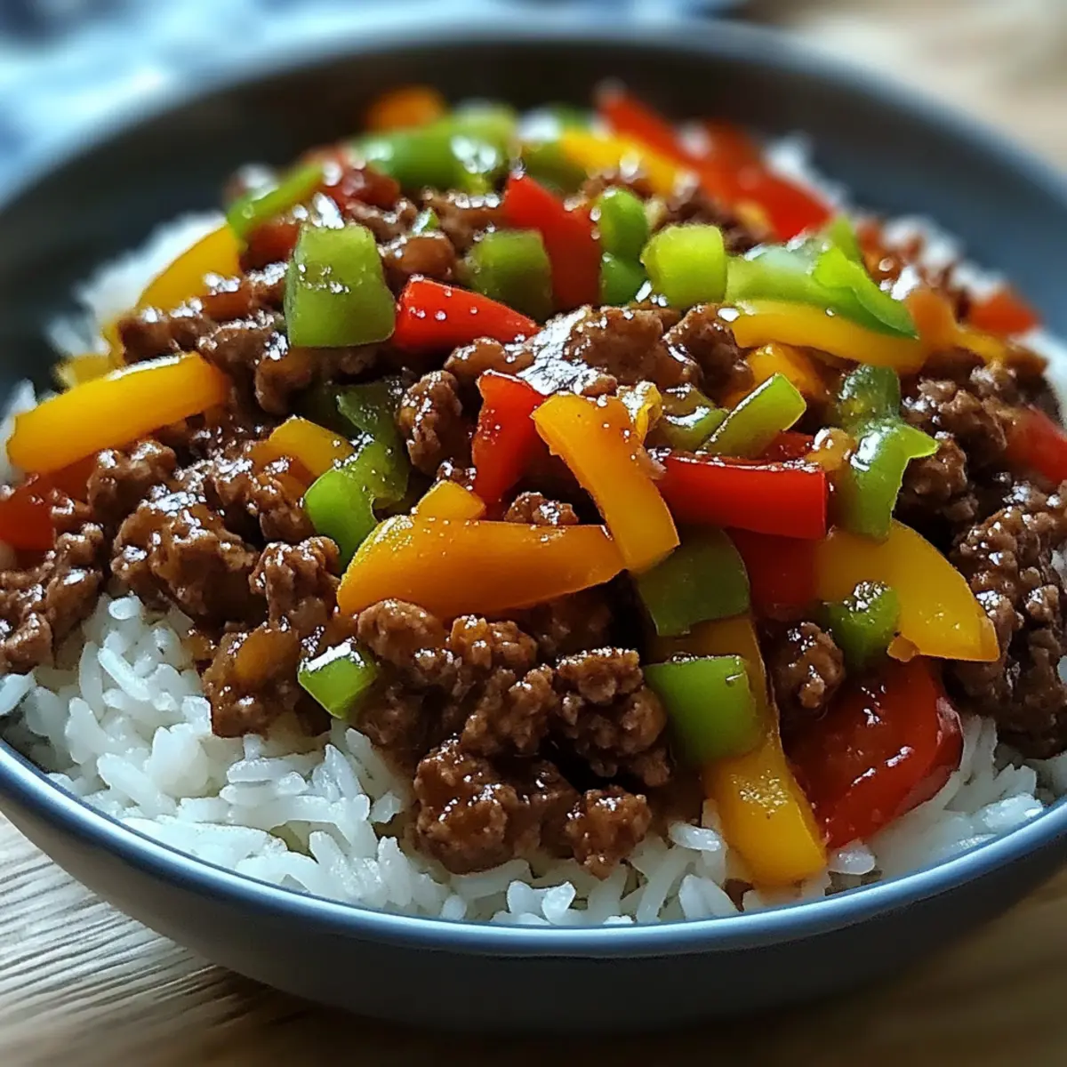 Beef Pepper Rice Bowl