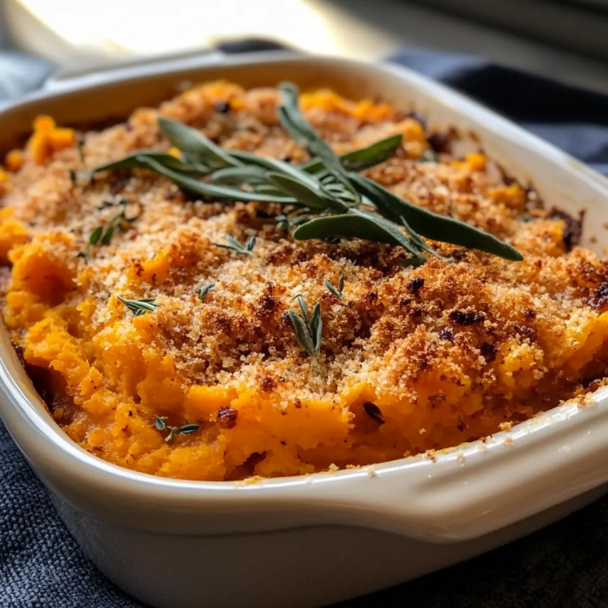 Browned Butter Savoury Sweet Potato Casserole