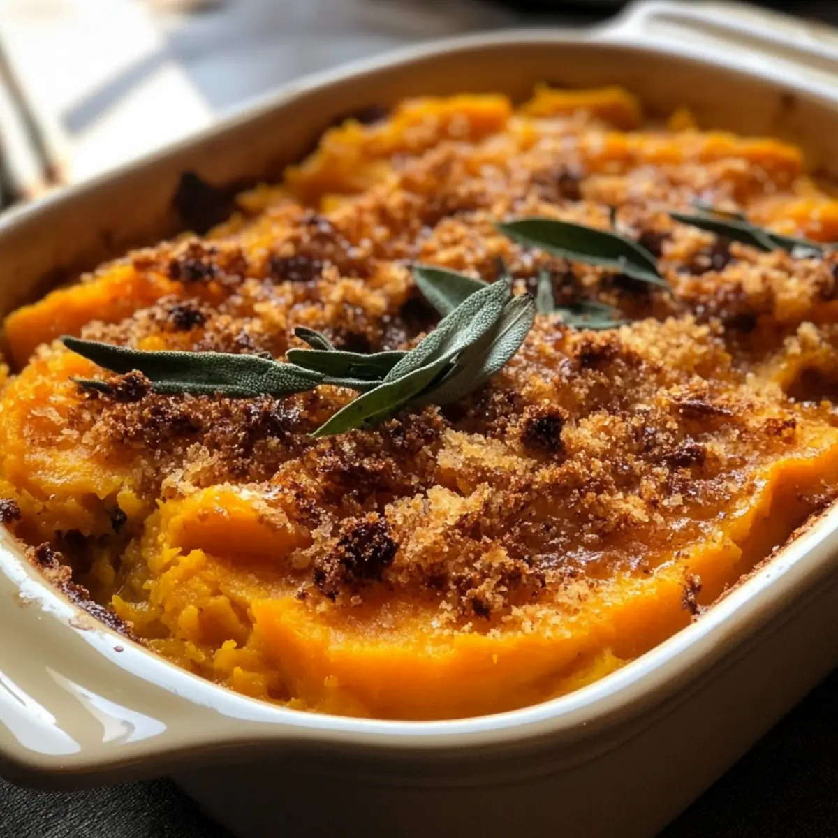 Browned Butter Savoury Sweet Potato Casserole