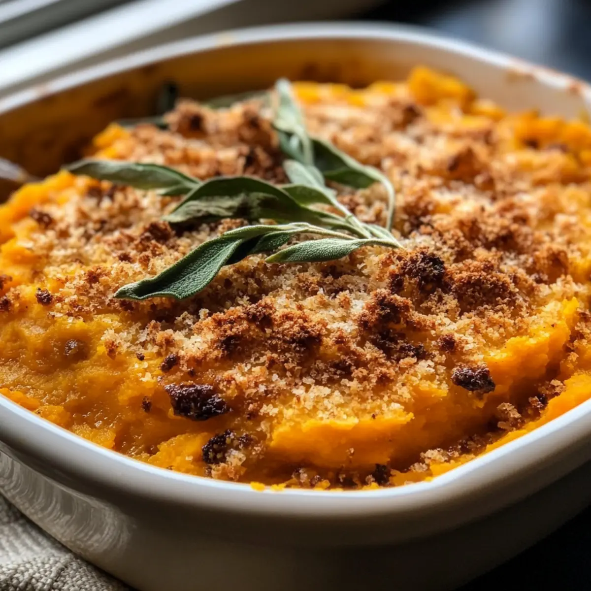 Browned Butter Savoury Sweet Potato Casserole