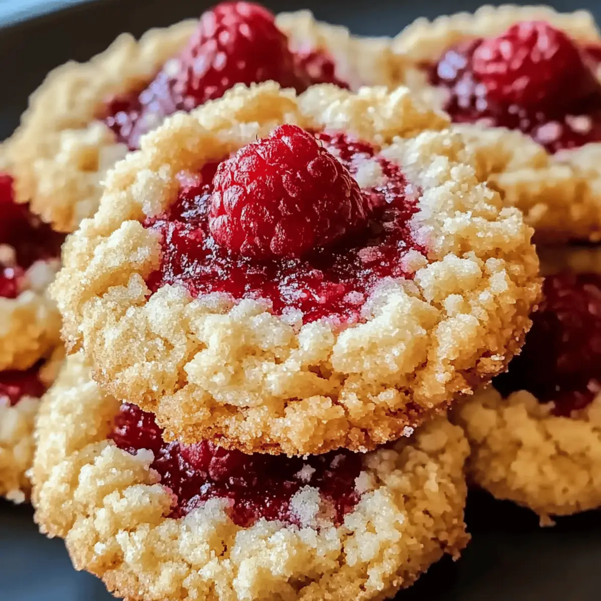 Buttery Raspberry Crumble Cookies