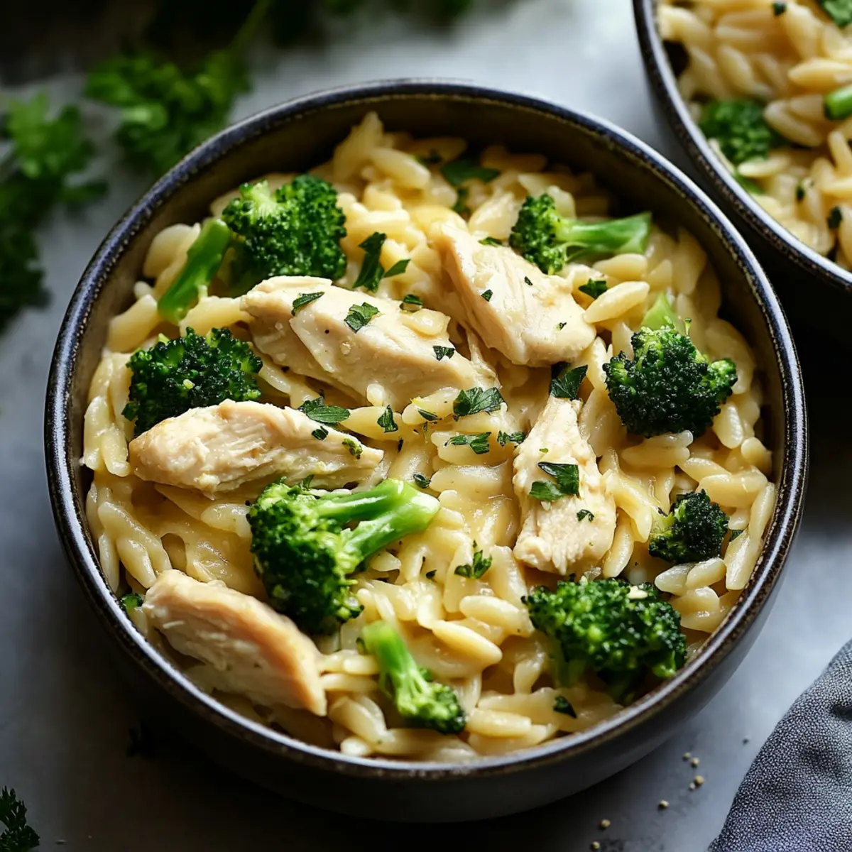 Chicken and Broccoli Orzo