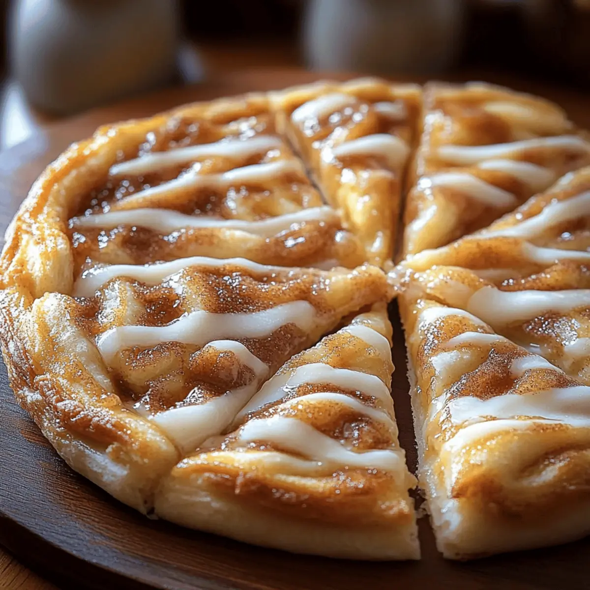 Cinnamon-Sugar Pizza made with Crescent Rolls
