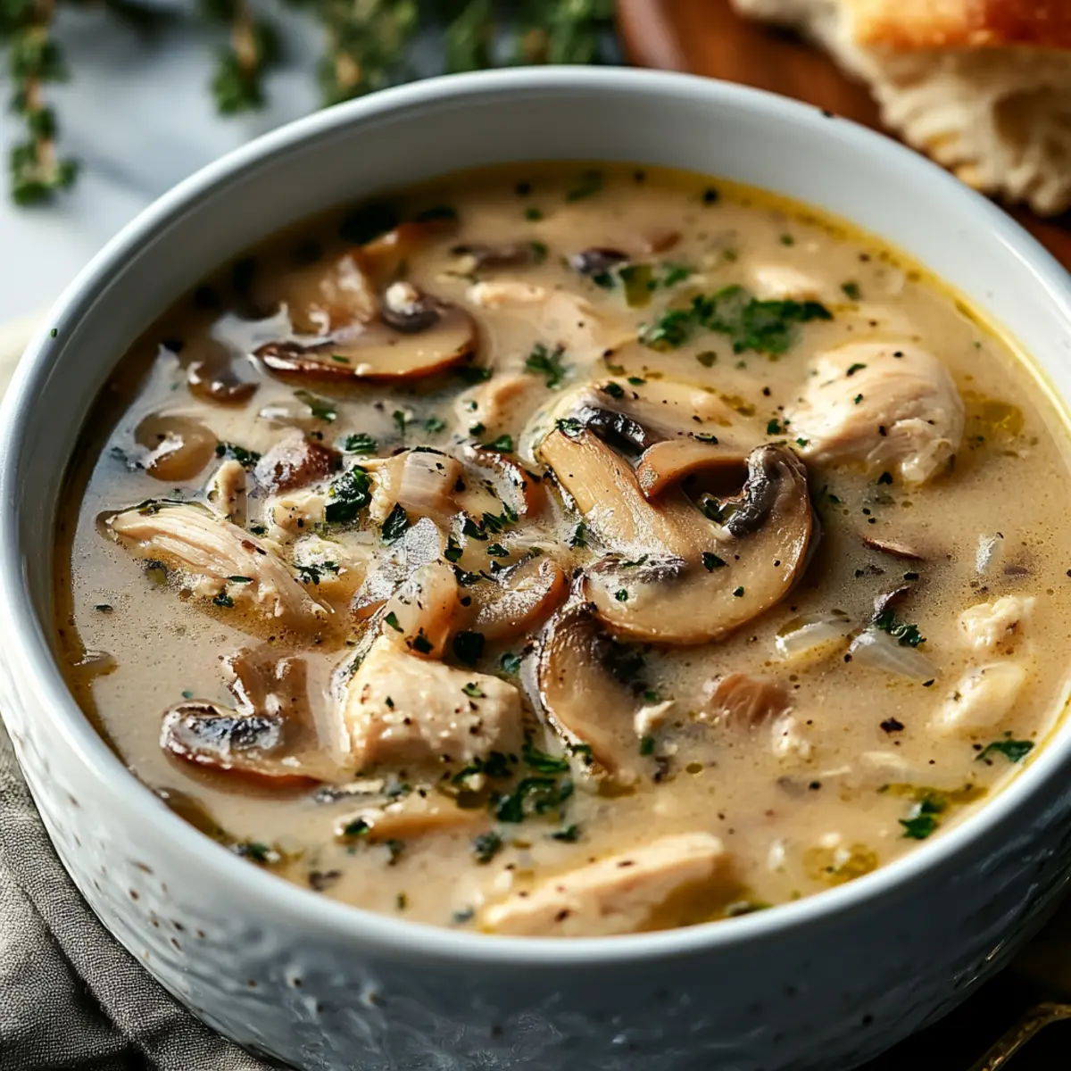 Rotisserie Chicken Mushroom Soup