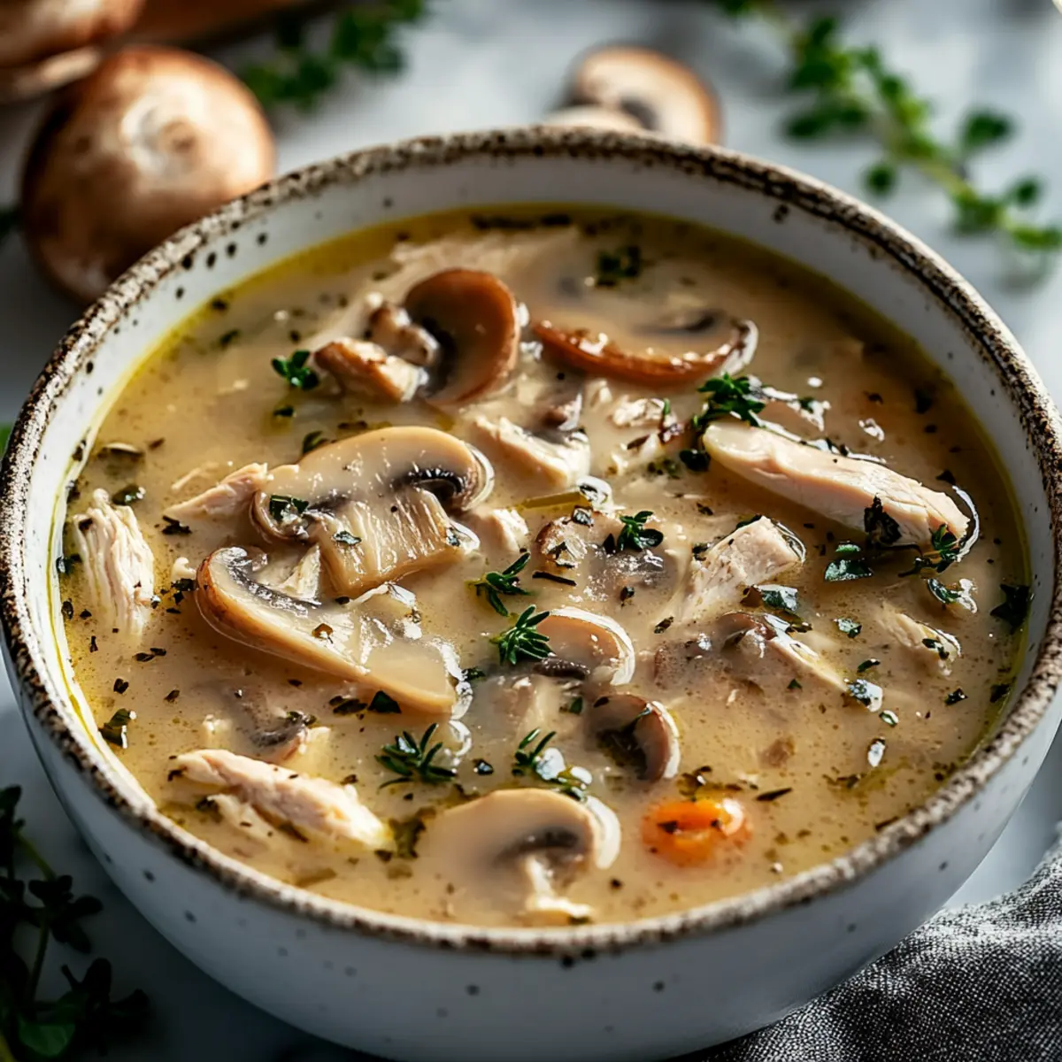 Rotisserie Chicken Mushroom Soup