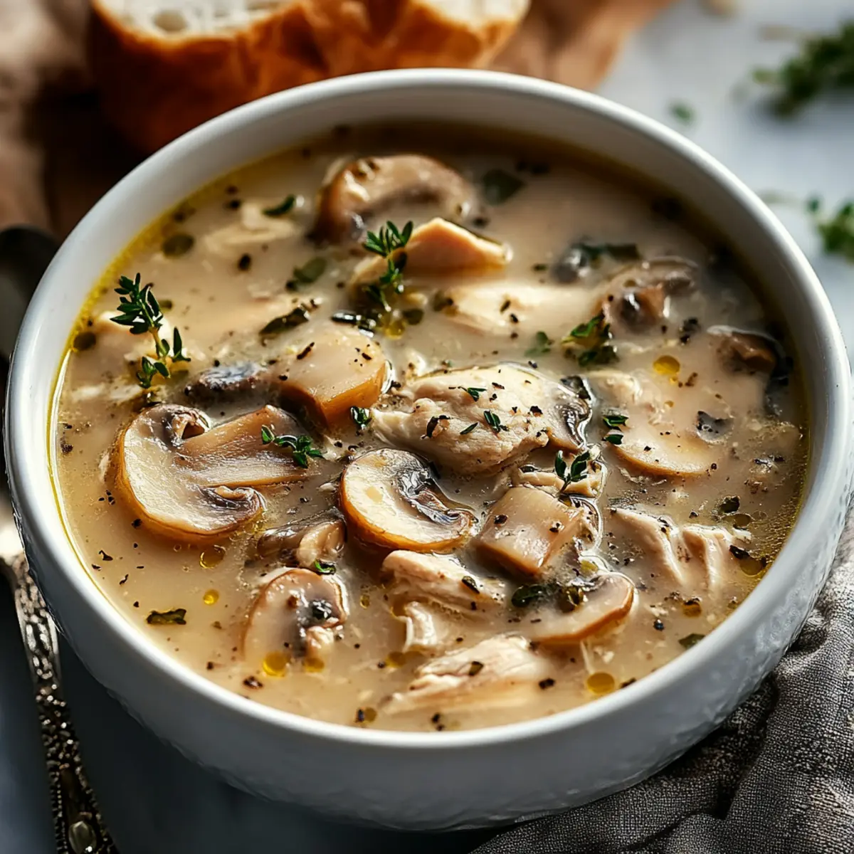 Rotisserie Chicken Mushroom Soup