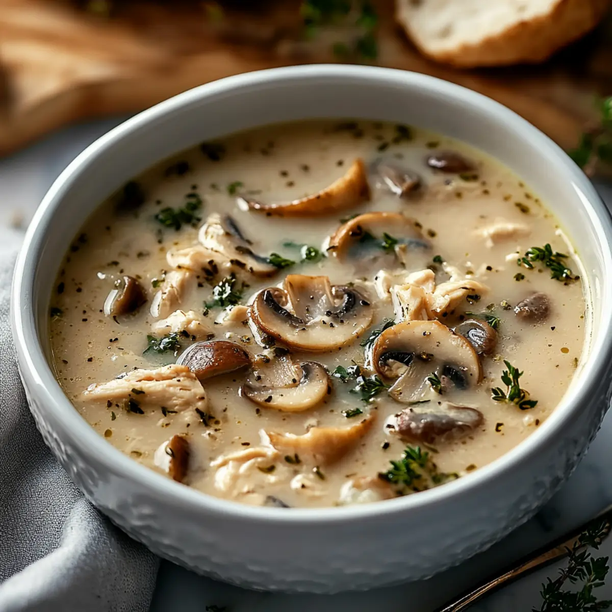 Rotisserie Chicken Mushroom Soup