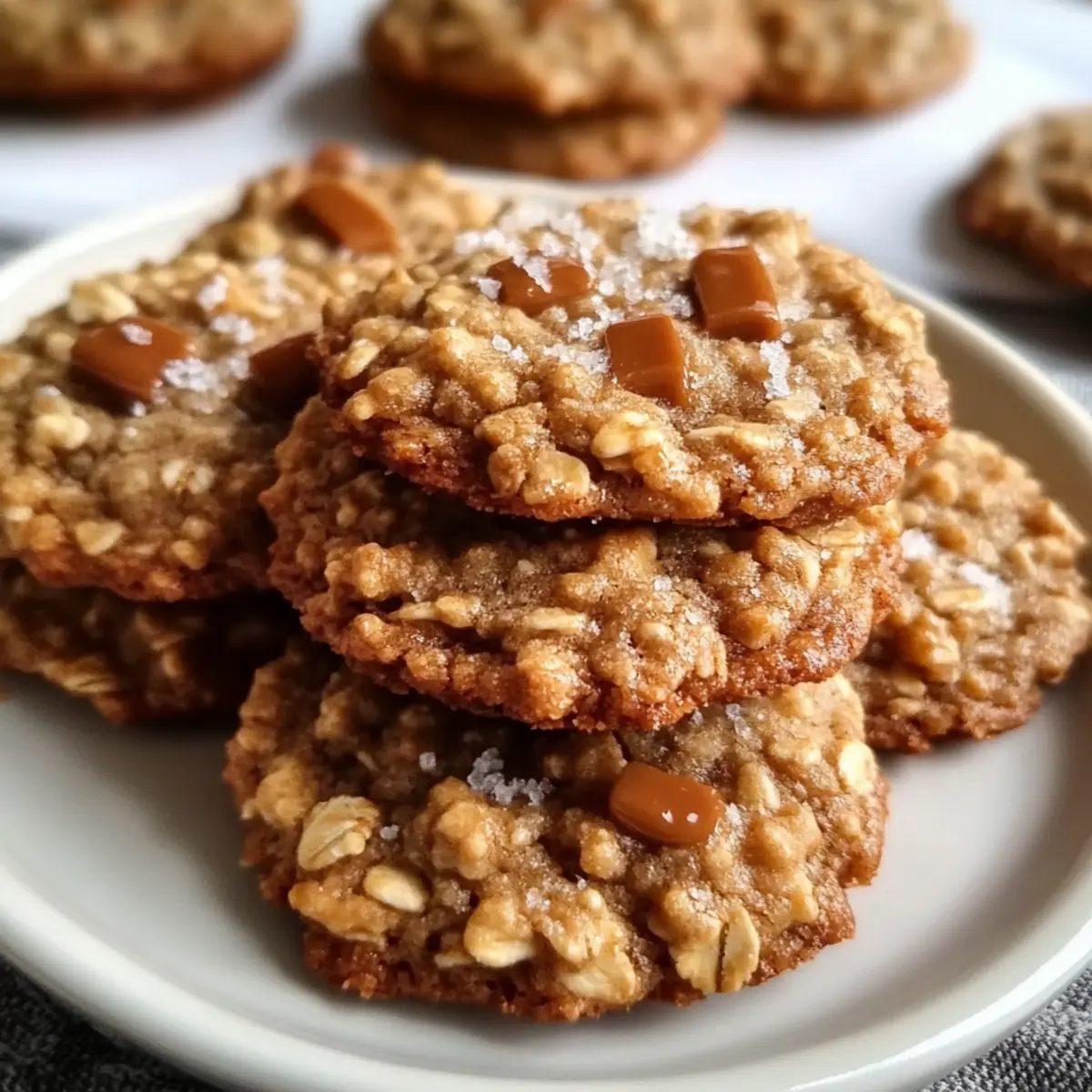 Salted Toffee Oatmeal Cookies