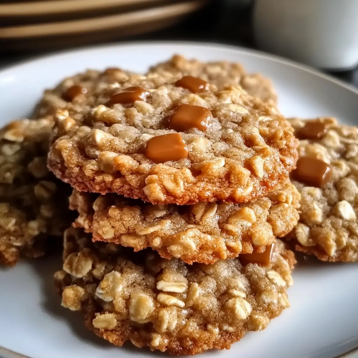 Salted Toffee Oatmeal Cookies