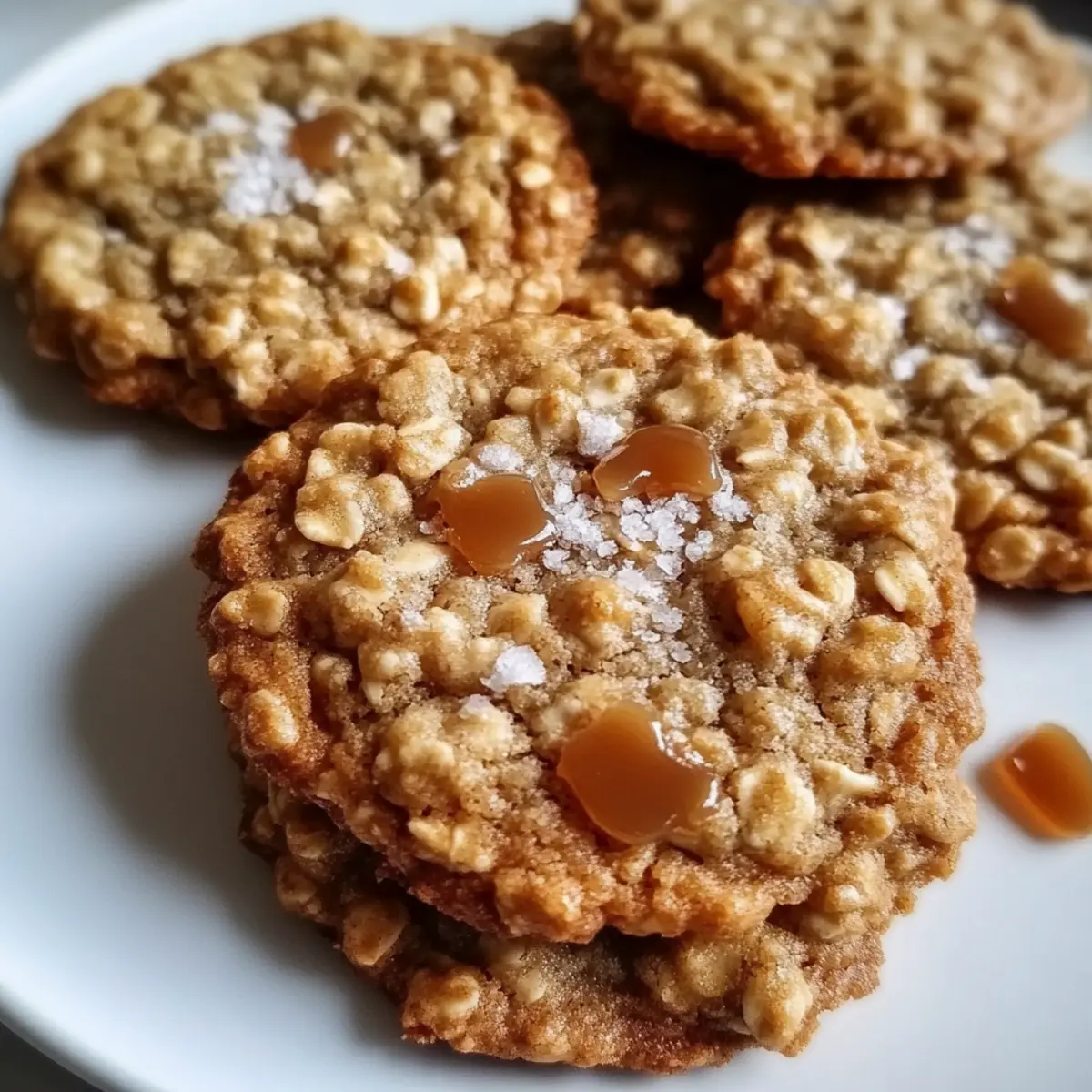 Salted Toffee Oatmeal Cookies