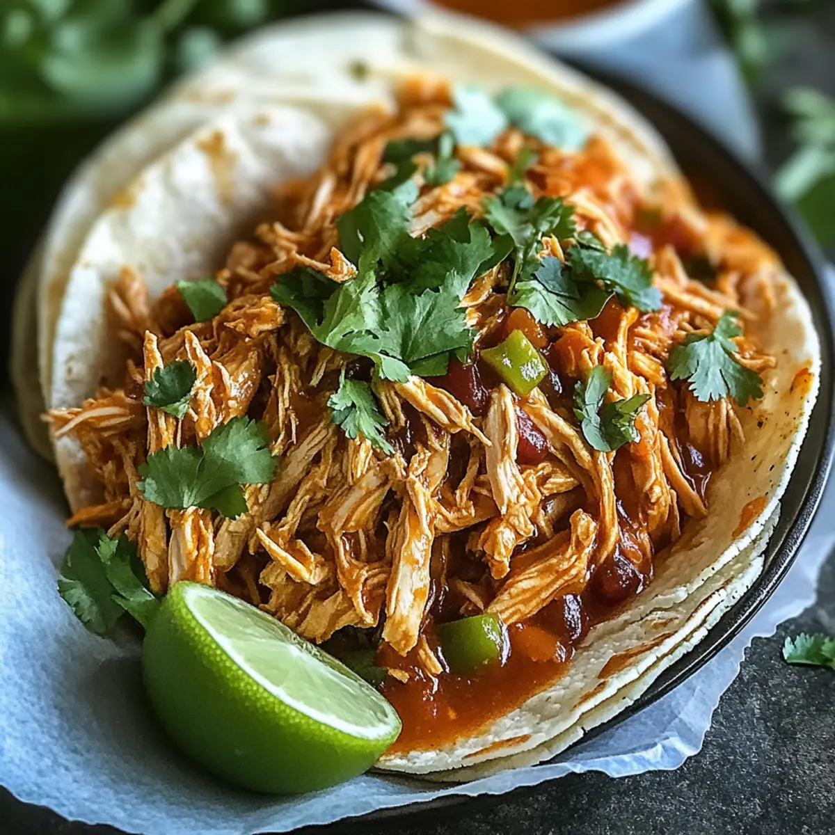 Slow Cooker Shredded Mexican Chicken