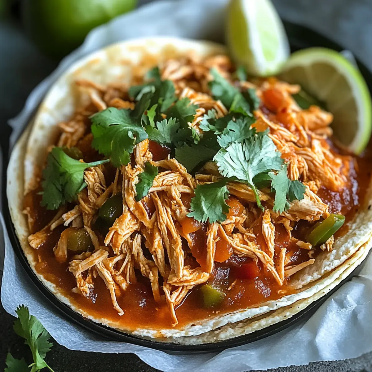 Slow Cooker Shredded Mexican Chicken