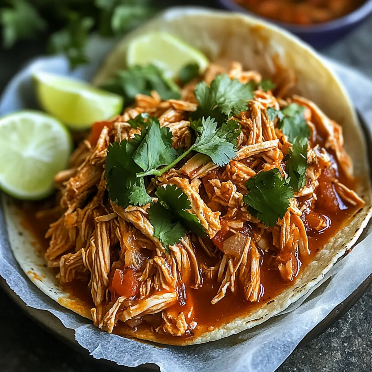 Slow Cooker Shredded Mexican Chicken
