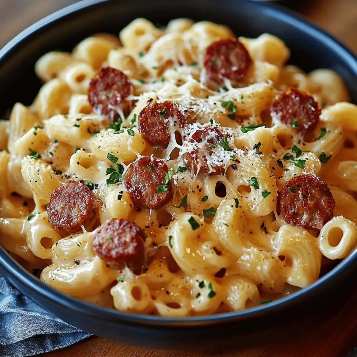Smoked Sausage Mac and Cheese Pasta