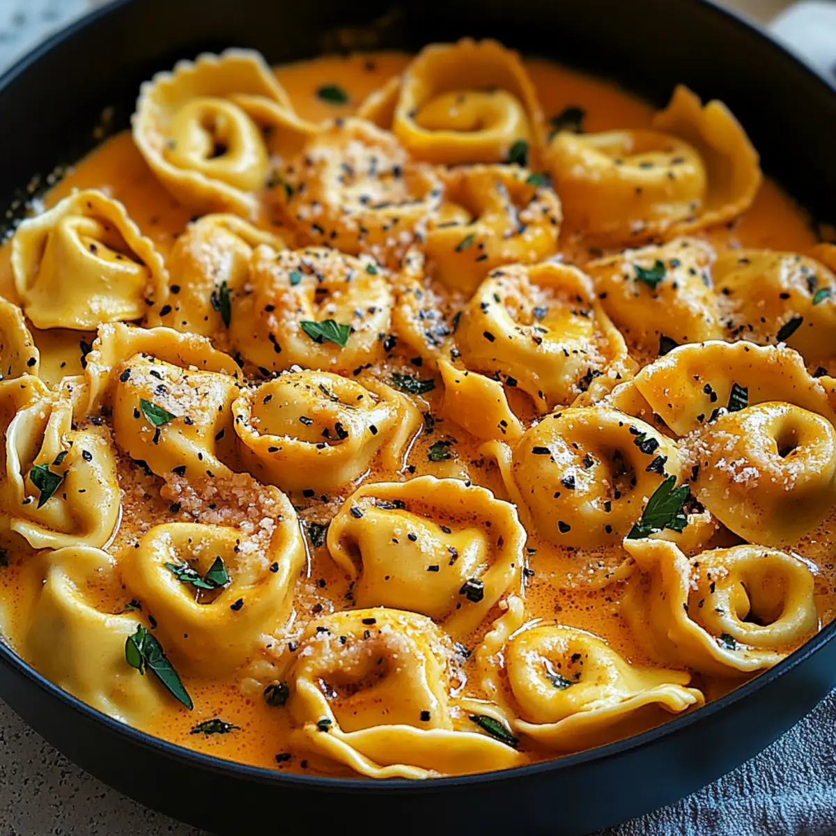 Spicy Garlic Butter Chicken Tortellini